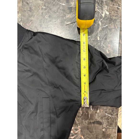 Zara Womens Black Mixed Media Bomber Jacket Mini Dress XS 4432/254/800 - Picture 5 of 10